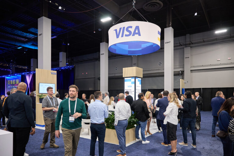 VISA booth at TRANSACT