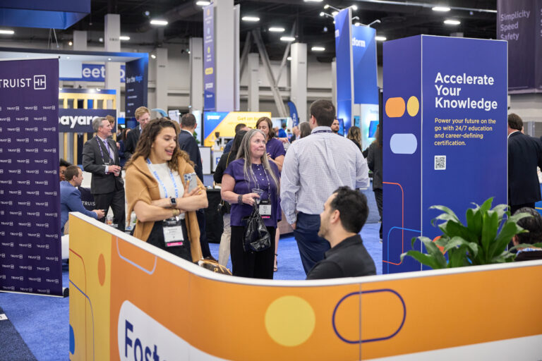 People networking at TRANSACT