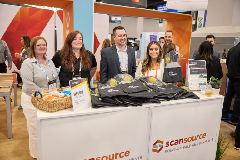 ScanSource booth staff at TRANSACT